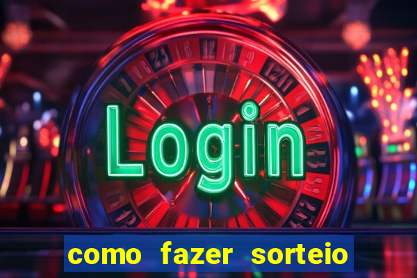 como fazer sorteio de cores online